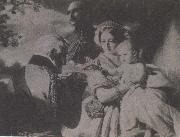 drottning victoria och prins albert med sitt barn prins arthur 1851 unknow artist